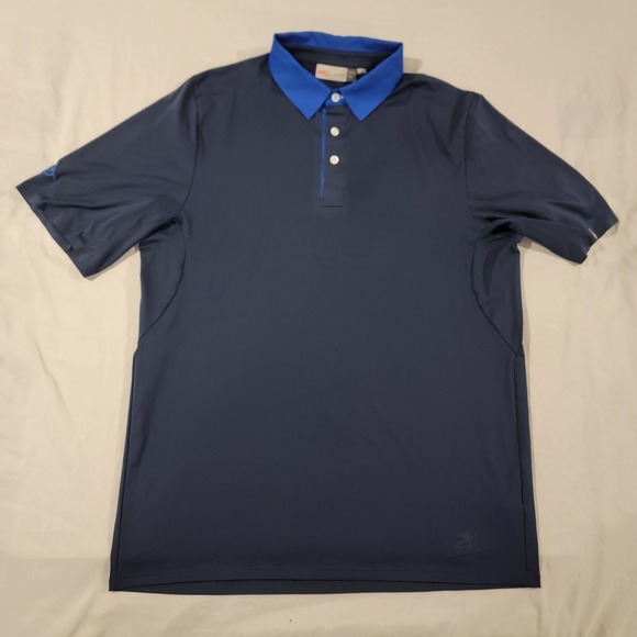 KJUS Shirt Mens Large Navy Comfort Fit Polo Performance Golf Gear Sun Protection - Picture 2 of 6